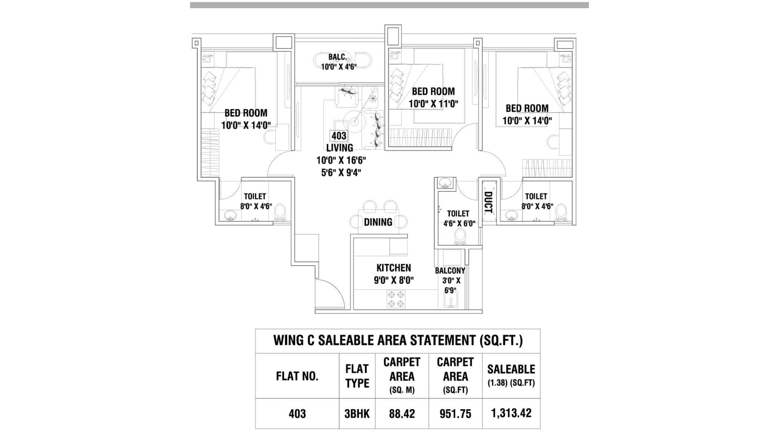 Redision-Royal-Floor-Plan-3-BHK